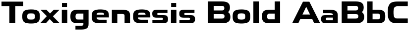 Toxigenesis Bold font