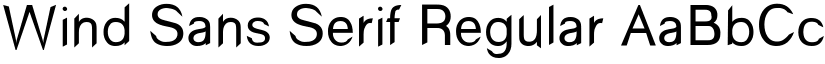 Wind Sans Serif Regular font