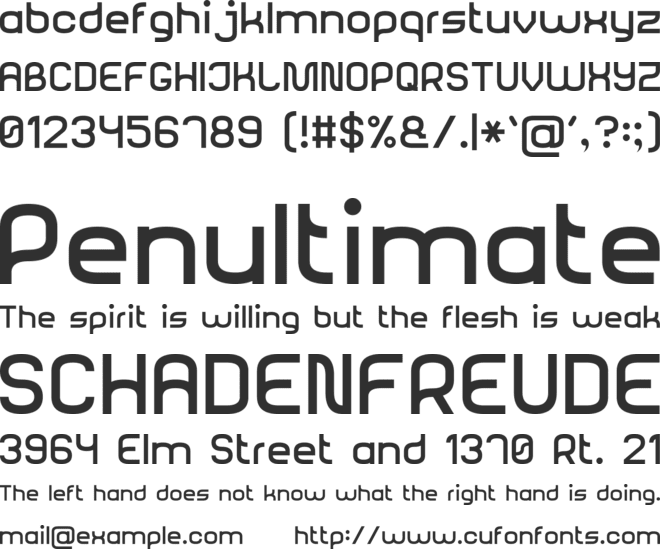 Rounded Sans Serif 7 font preview