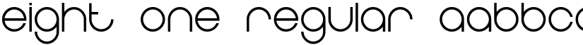 Eight One Regular font