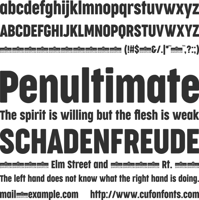 Cocogoose Compressed Trial font preview