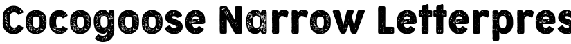 Cocogoose Narrow Letterpress font