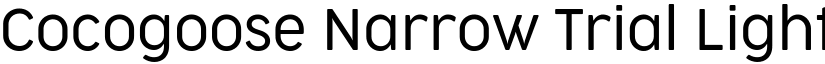 Cocogoose Narrow Trial Light font