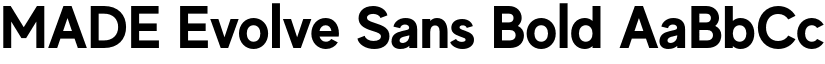 MADE Evolve Sans Bold font