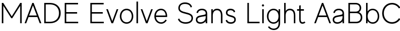 MADE Evolve Sans Light font