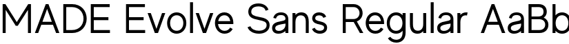MADE Evolve Sans Regular font