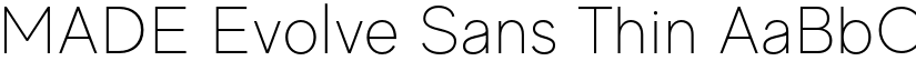 MADE Evolve Sans Thin font