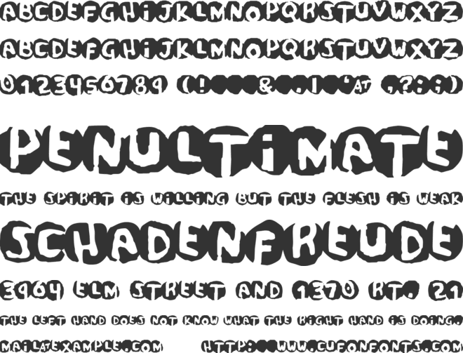 Potassium Scandal font preview