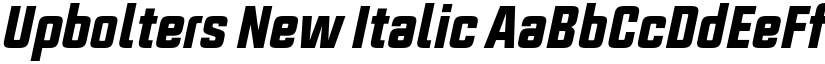 Upbolters New Italic font