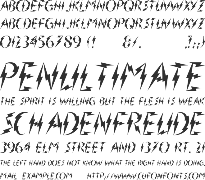 Inner Flasher font preview