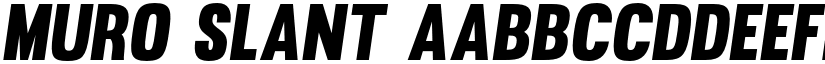 Muro Slant font