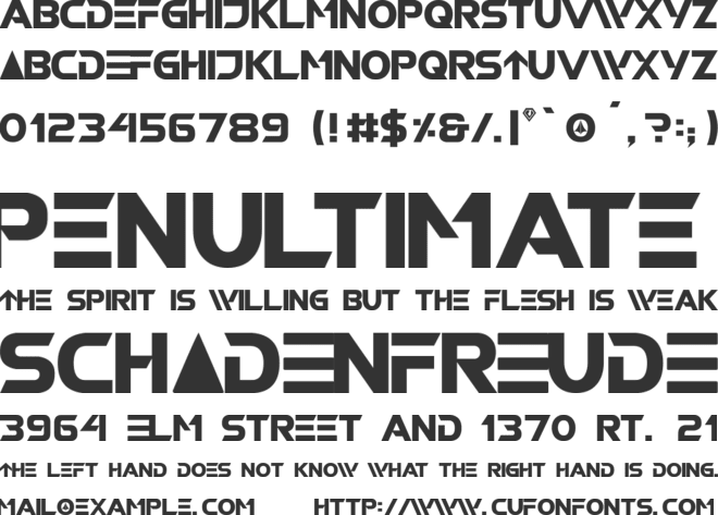 ALIENS GT font preview