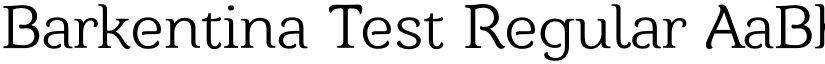 Barkentina Test Regular font