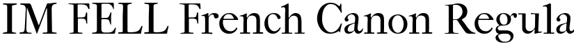 IM FELL French Canon Regular font