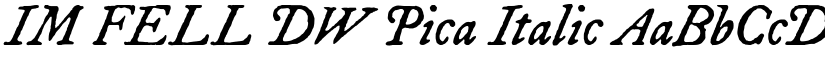 IM FELL DW Pica Italic font