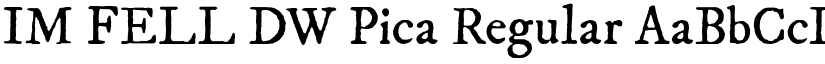 IM FELL DW Pica Regular font