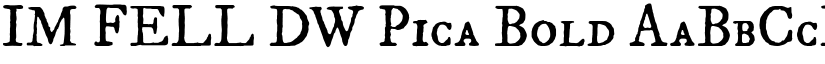 IM FELL DW Pica Bold font