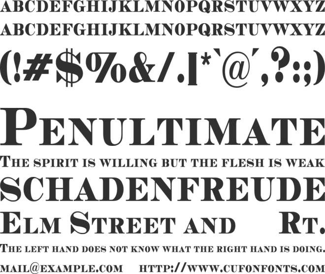 Copperhead Condensed font preview