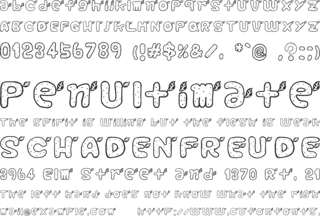 Reaf Font font preview