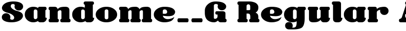 Sandome__G Regular font