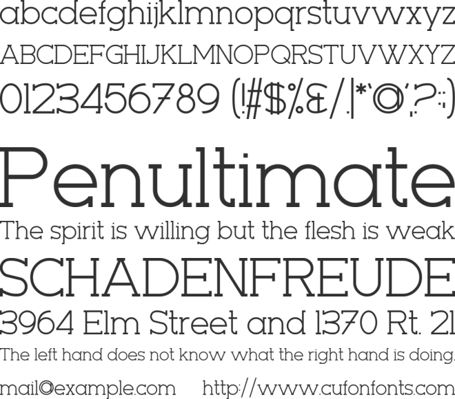 Seriffic font preview