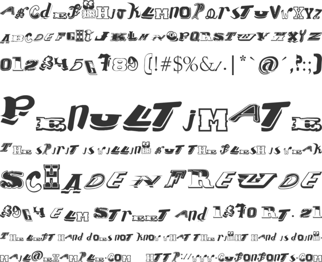 Contipopgua font preview