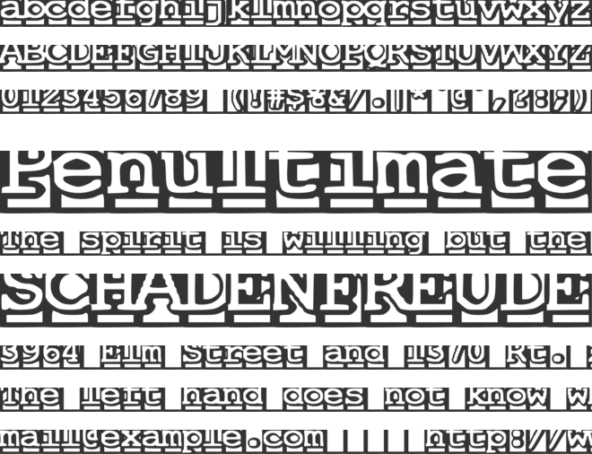 One and a Half Feet Under font preview