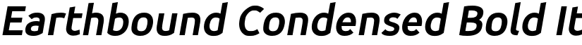 Earthbound Condensed Bold Italic font