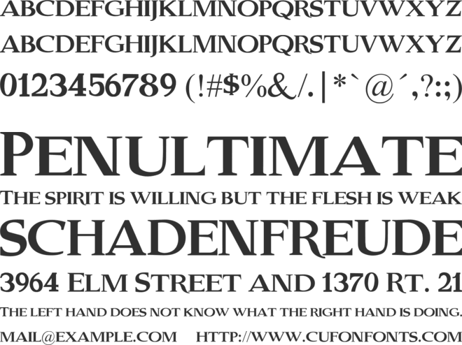 Old Serif Gut font preview