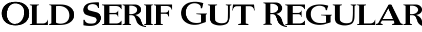 Old Serif Gut Regular font