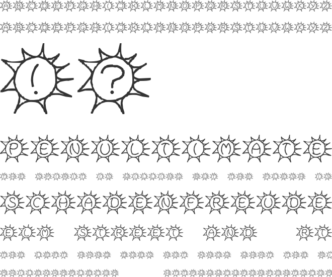 Sassys Sonne font preview