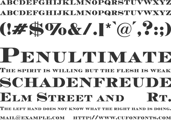 Medoc font preview