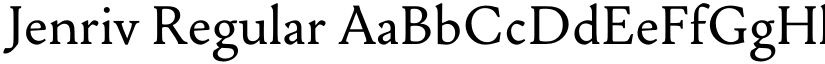 Jenriv Regular font