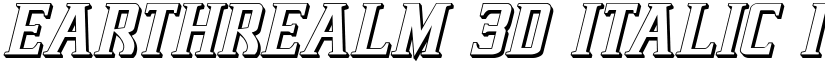 Earthrealm 3D Italic Italic font