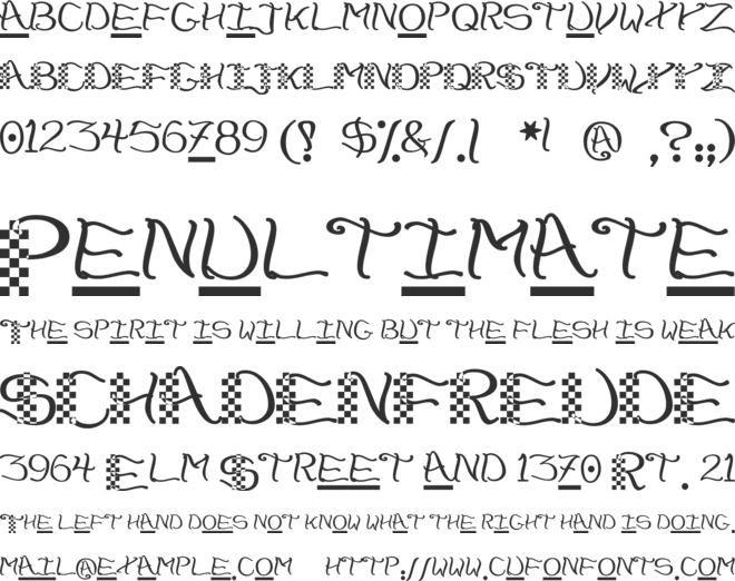 CheckerHat font preview