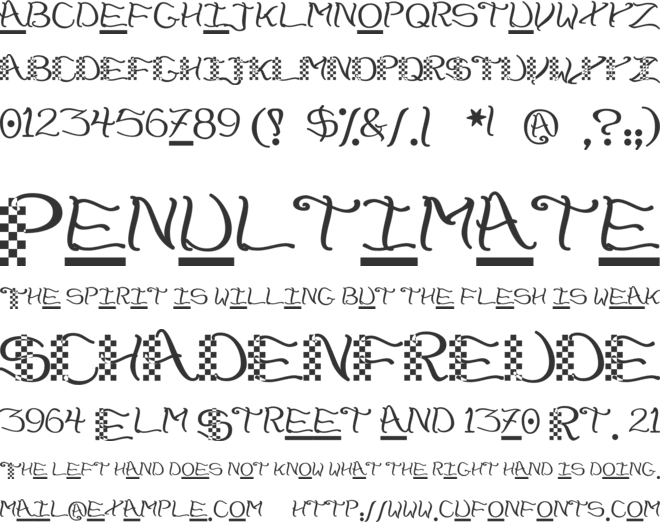 CheckerHat font preview