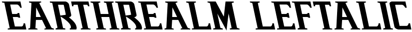Earthrealm Leftalic Italic font