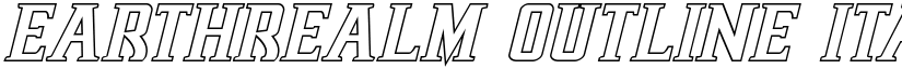 Earthrealm Outline Italic Italic font