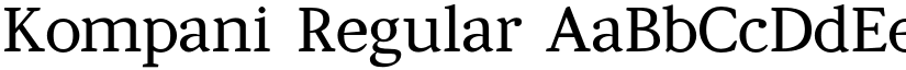 Kompani Regular font