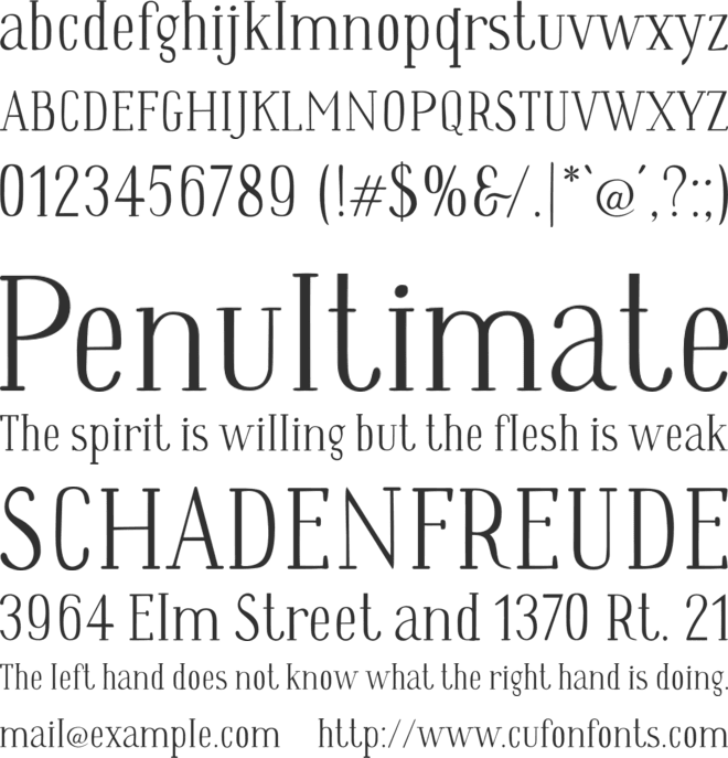 Wes font preview