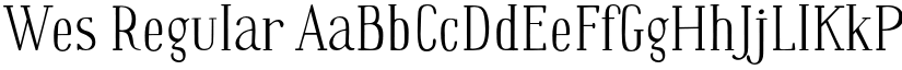 Wes Regular font
