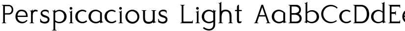 Perspicacious Light font