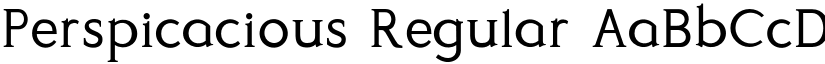 Perspicacious Regular font