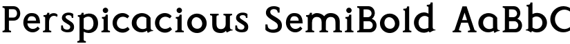 Perspicacious SemiBold font