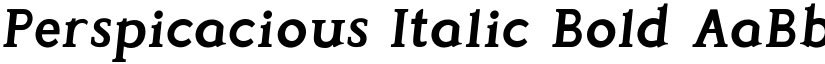 Perspicacious Italic Bold font