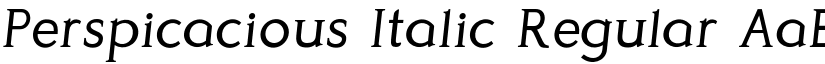 Perspicacious Italic Regular font