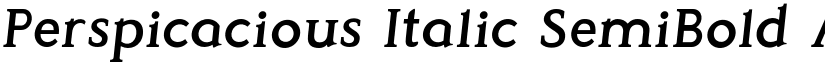 Perspicacious Italic SemiBold font