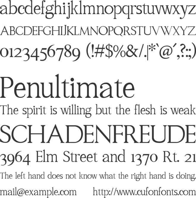 Ventura Times font preview