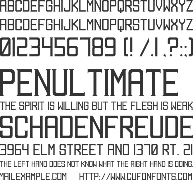 MANGOSTEEN font preview