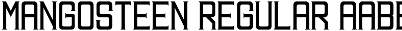 MANGOSTEEN Regular font